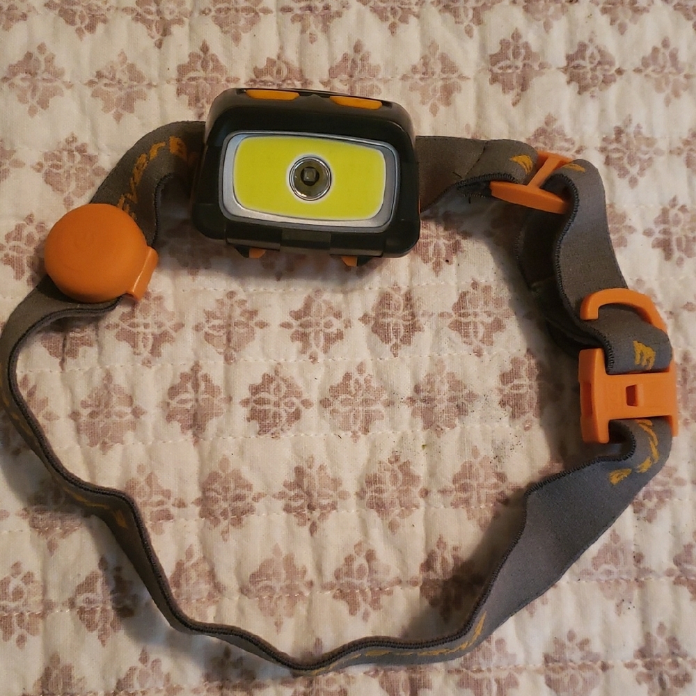 Gray and Orange Headlamp